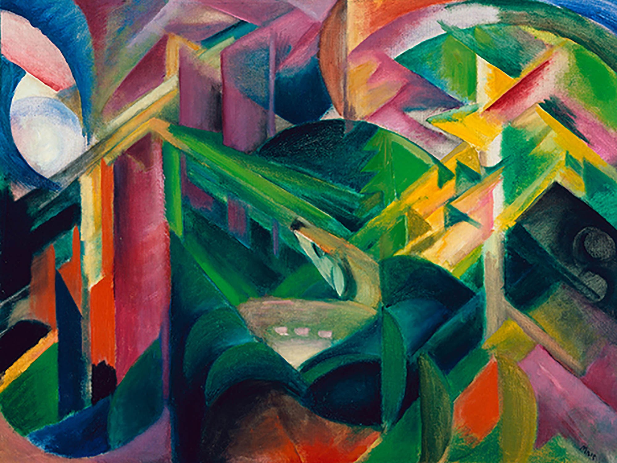 Ciervos en el jardín de un monasterio