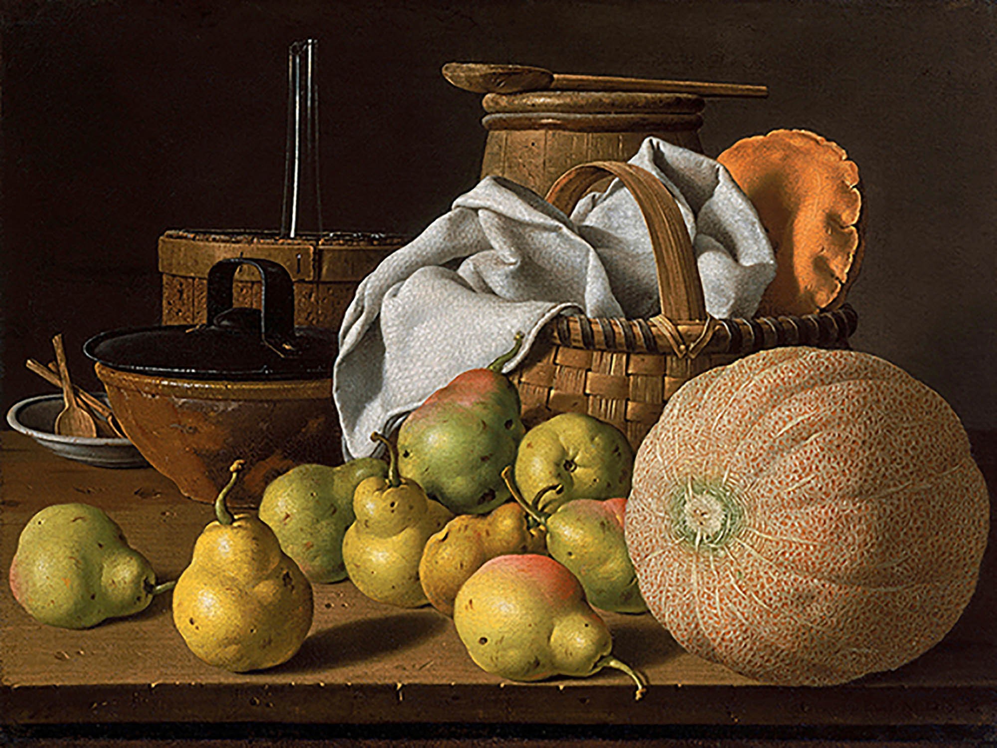 Naturaleza muerta con melón y peras, c. 1772