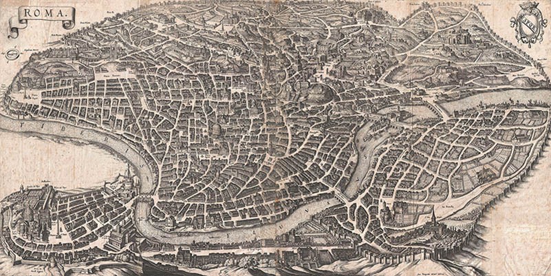 Vista panorámica de Roma, 1640