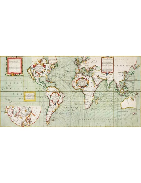 Nova y accussima totius terrarum orbis tabula nautica, 1707
