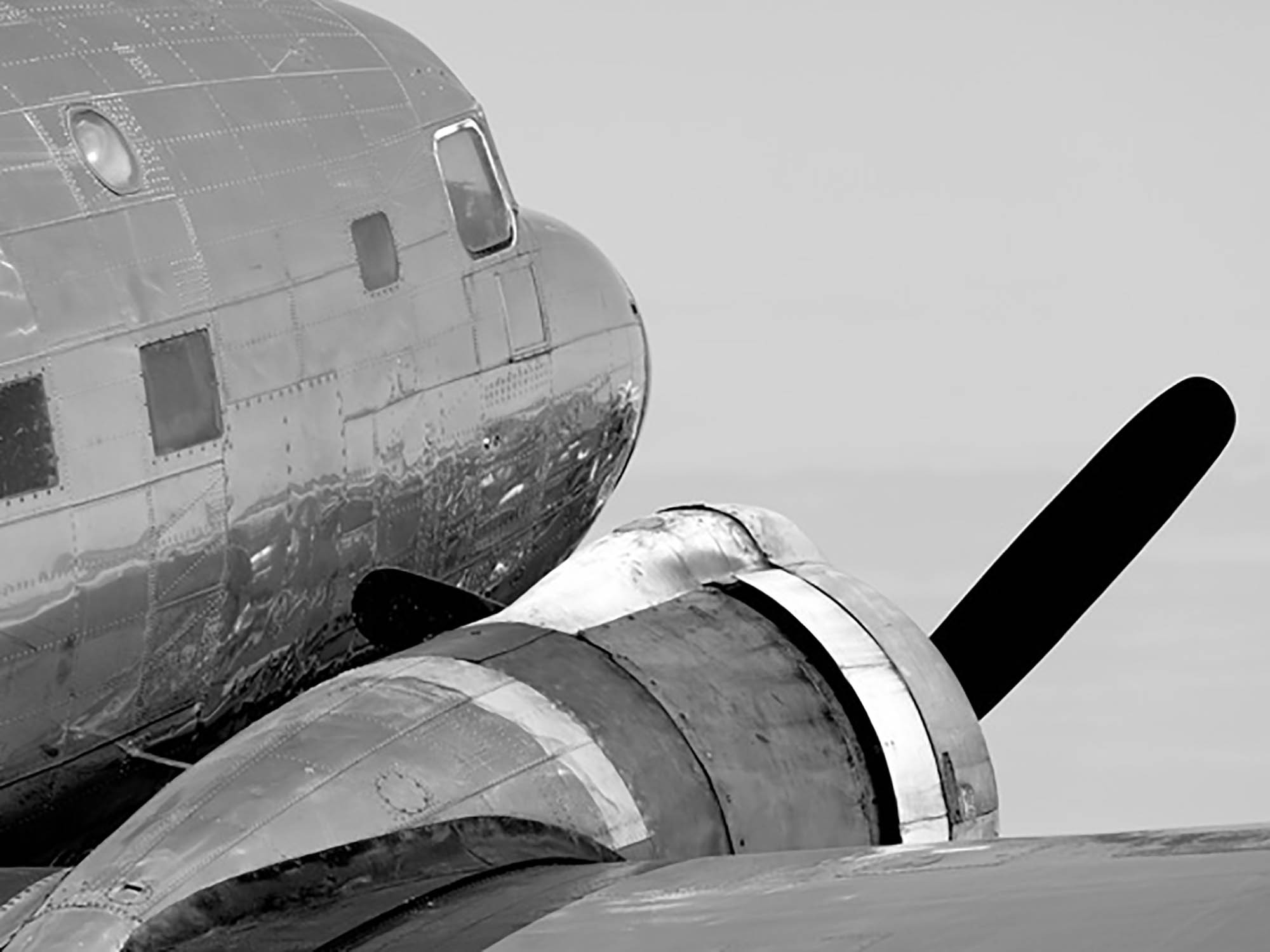 Avión de hélice vintage