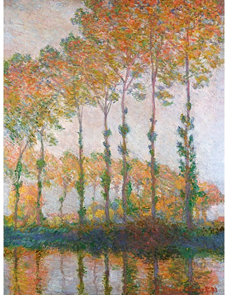 Álamos en las orillas del Epte, otoño