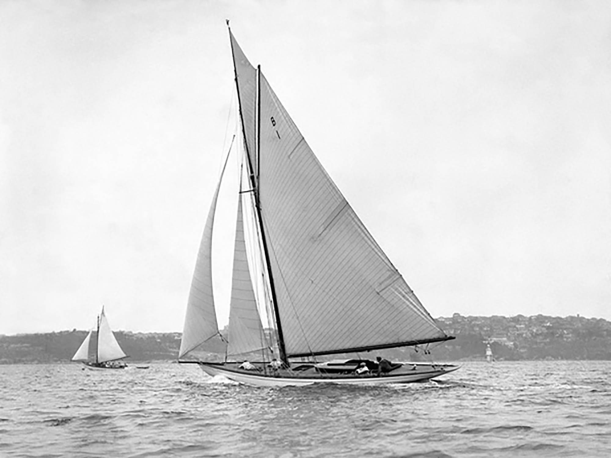 Balandra victoriana en el puerto de Sídney, 1930