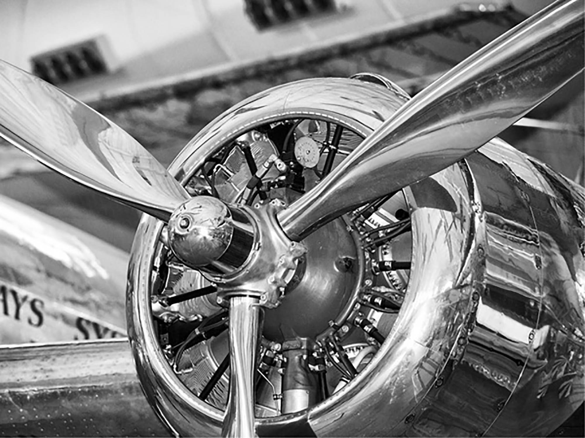 Hélice de avión vintage