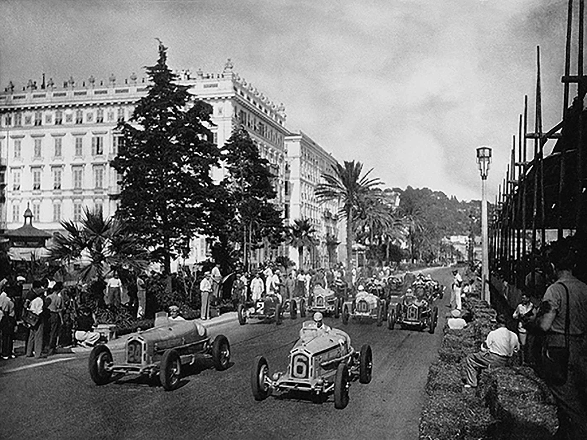 Inicio del Gran Premio de Niza de 1933