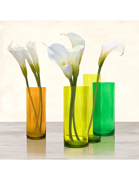 Calas en jarrones de cristal I (detalle)