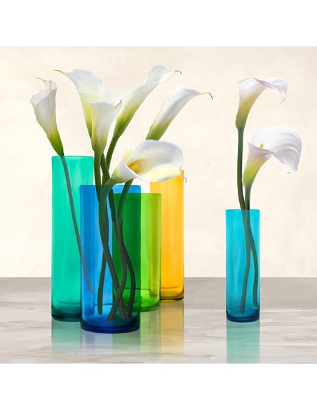 Calas en jarrones de cristal II (detalle)