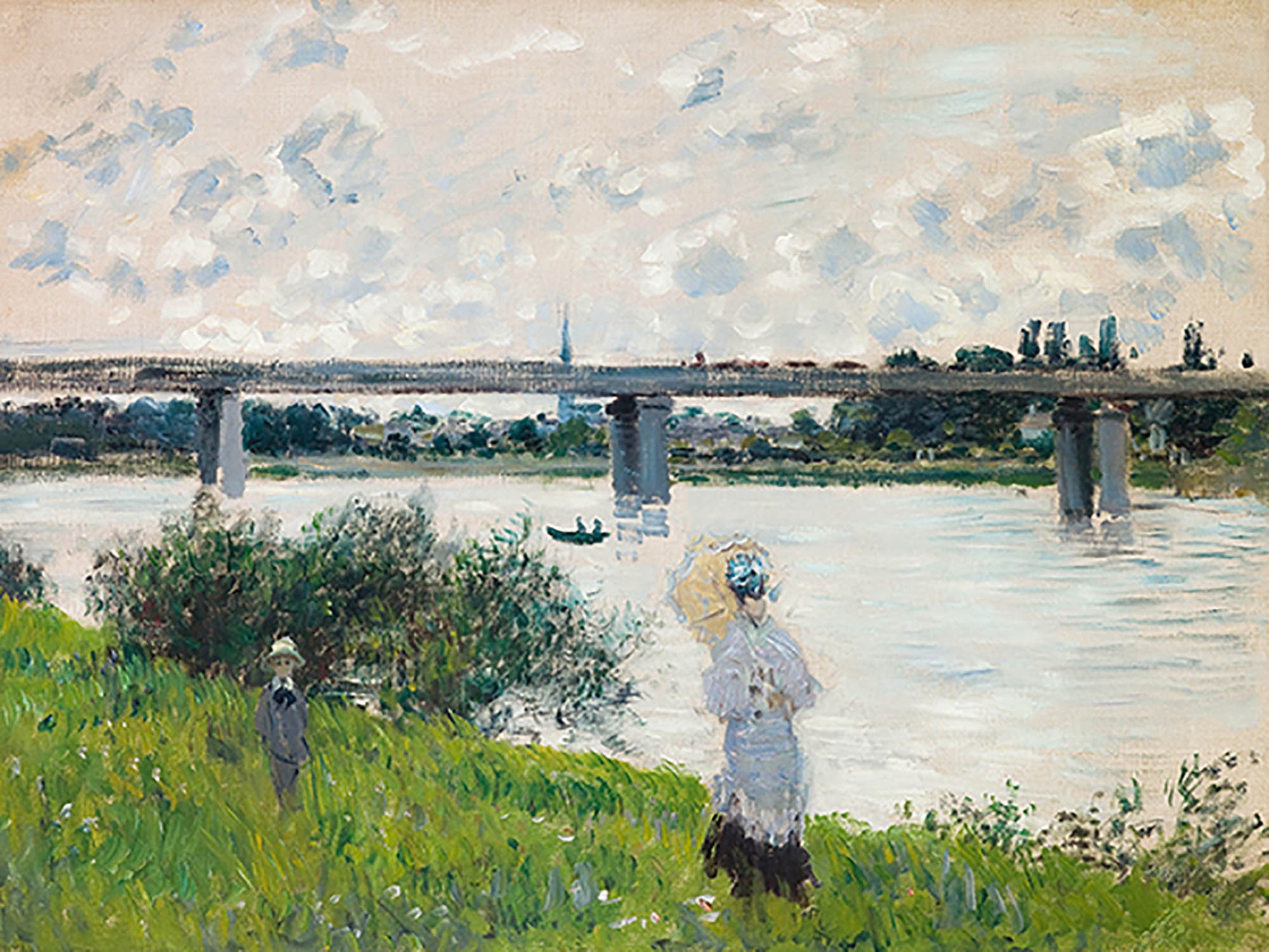 El paseo con el puente del ferrocarril, Argenteuil