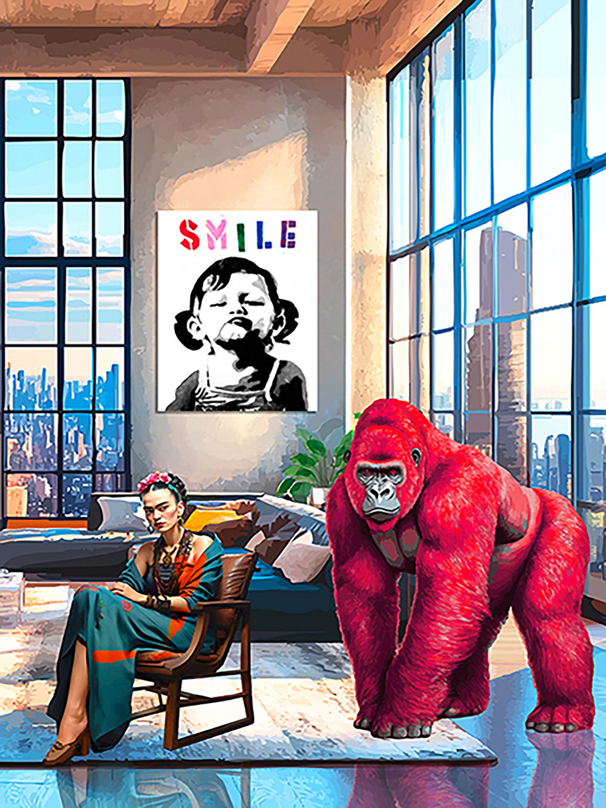 Surrealoft, En casa de las chicas (detalle)