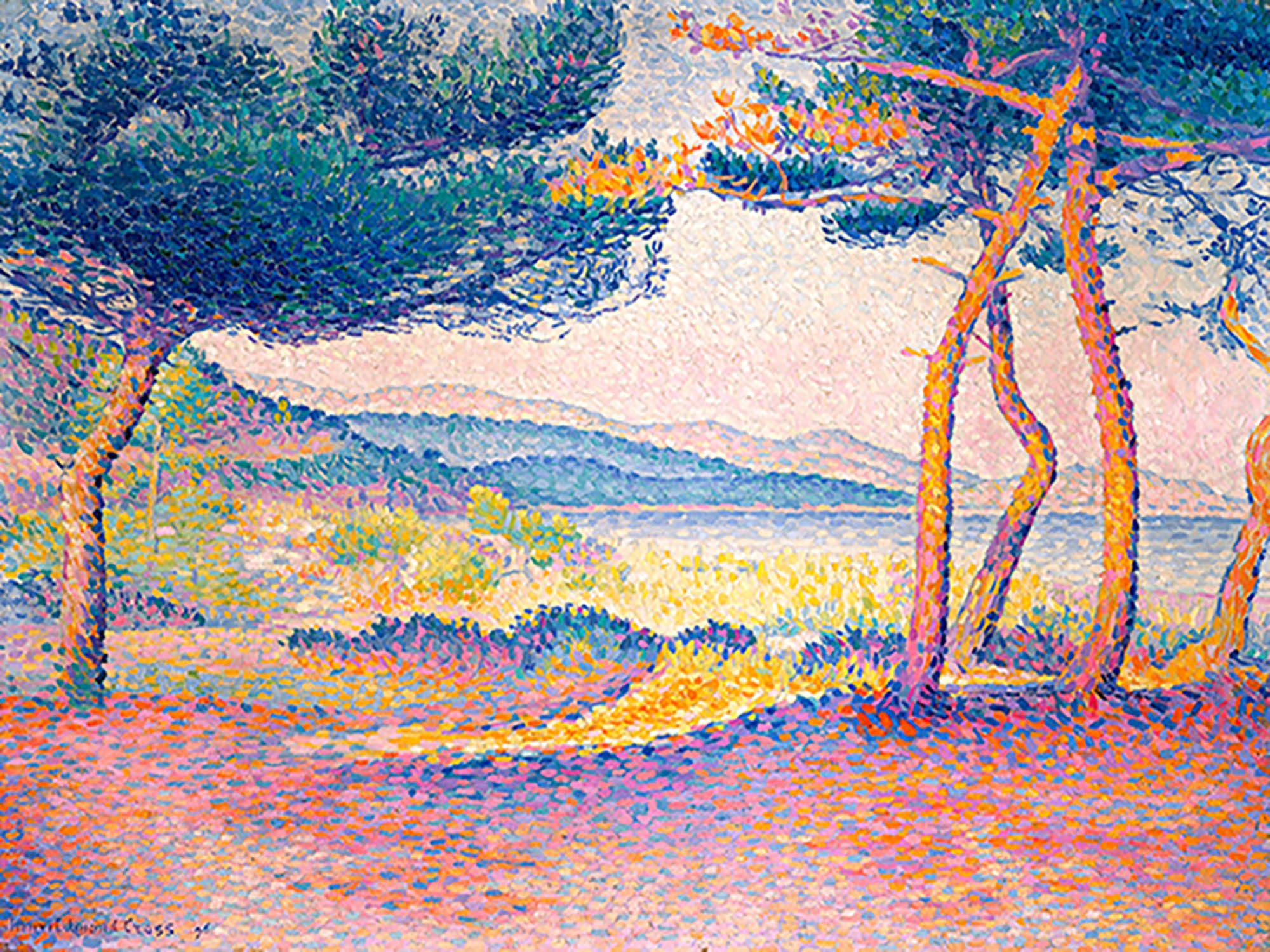 Pinos a lo largo de la orilla, 1896