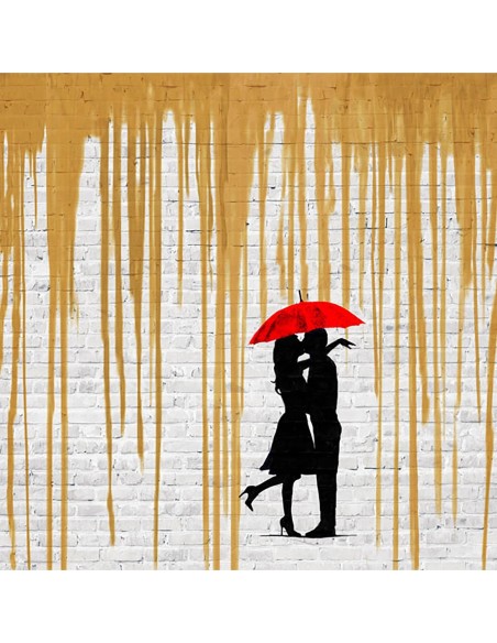 Romance bajo la lluvia (Oro, detalle)