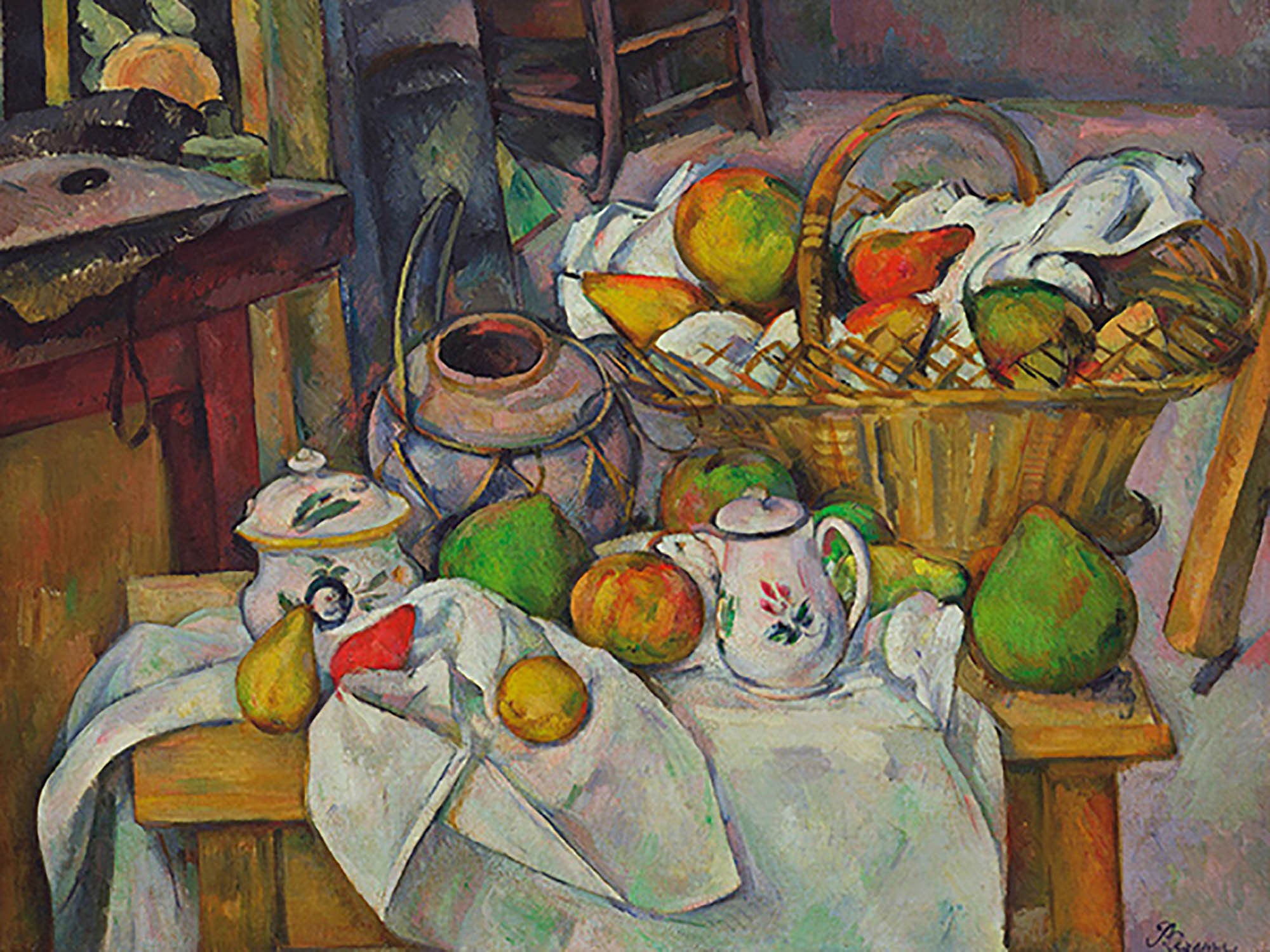 Naturaleza muerta con cesta (detalle)