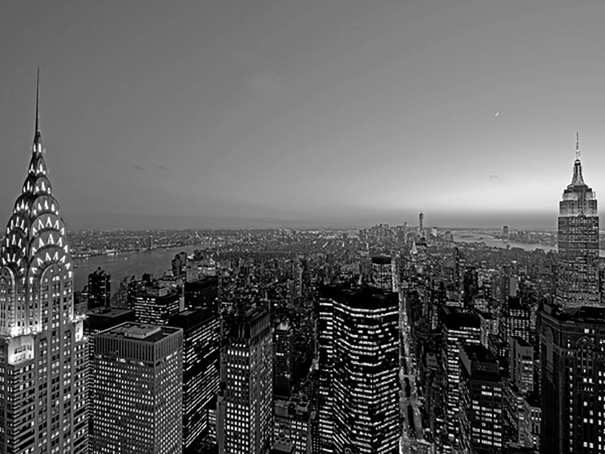 Midtown y el Bajo Manhattan al anochecer