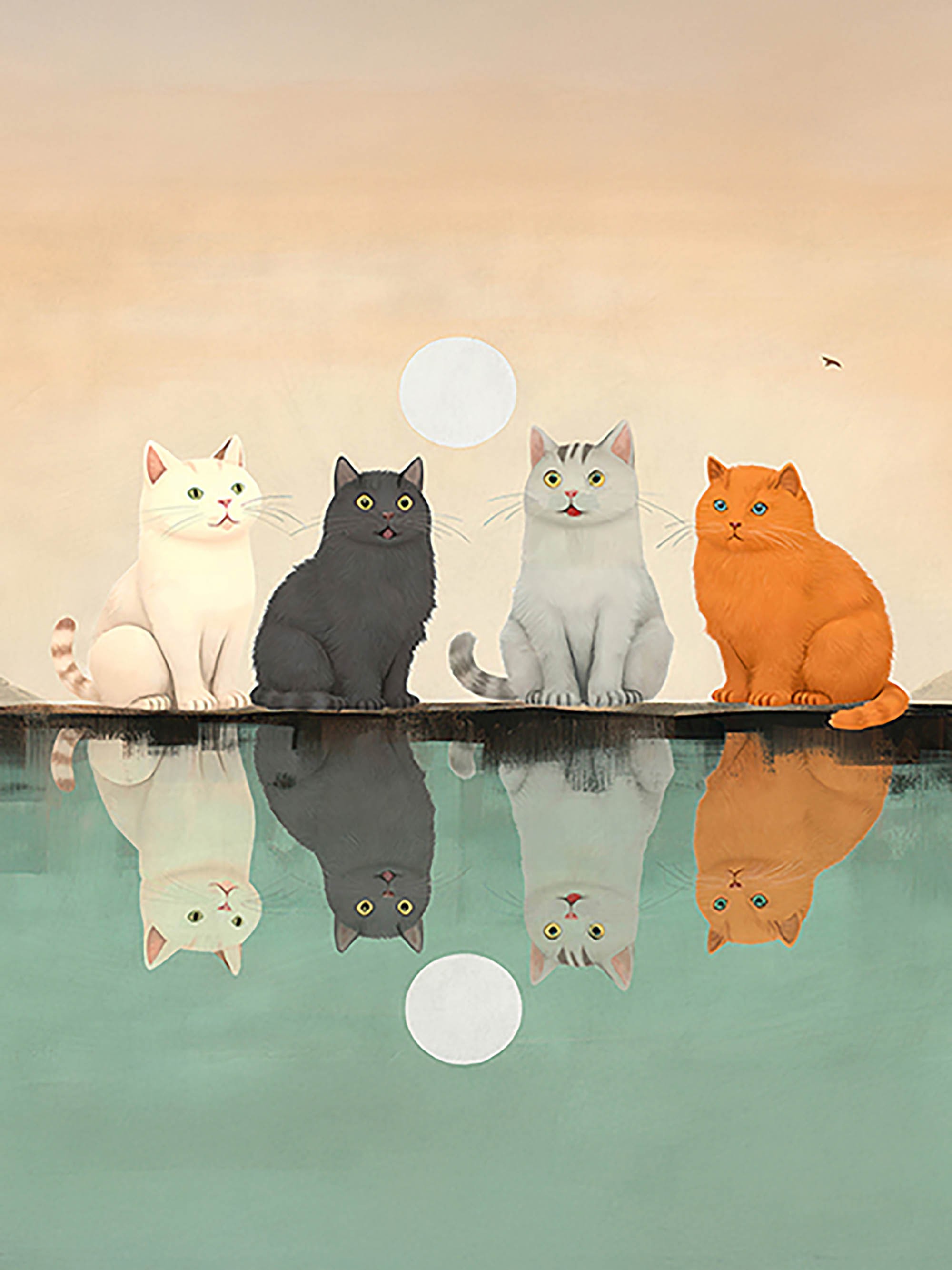 Amigos a la luz de la luna (detalle)