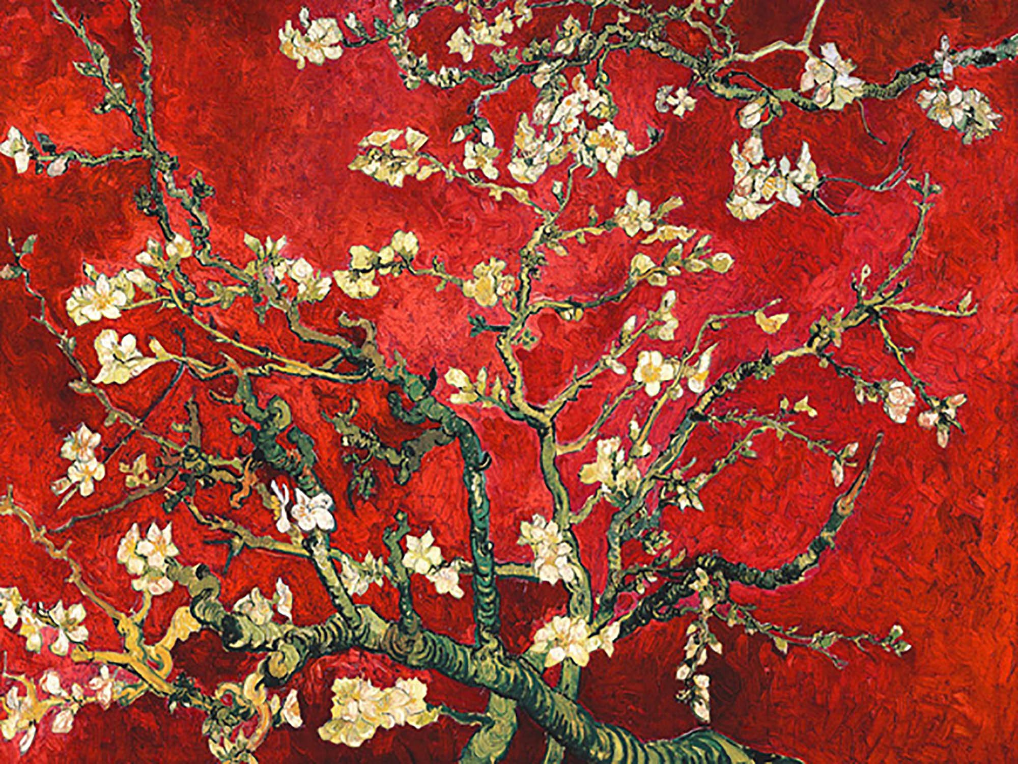 Van Gogh Deco - Flor de almendro (variación roja)