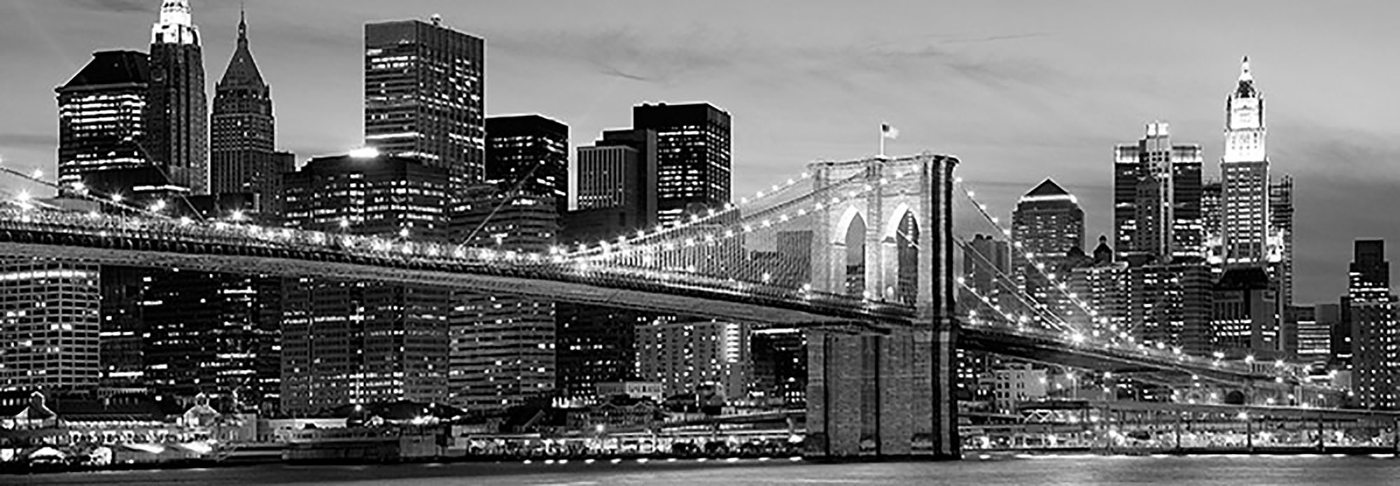 Puente de Brooklyn de noche (detalle)