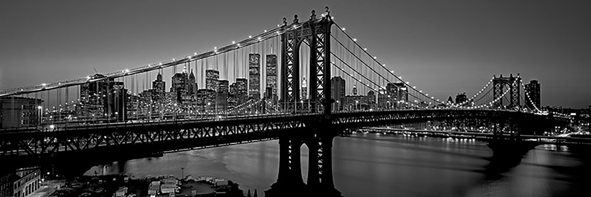 Puente y horizonte de Manhattan