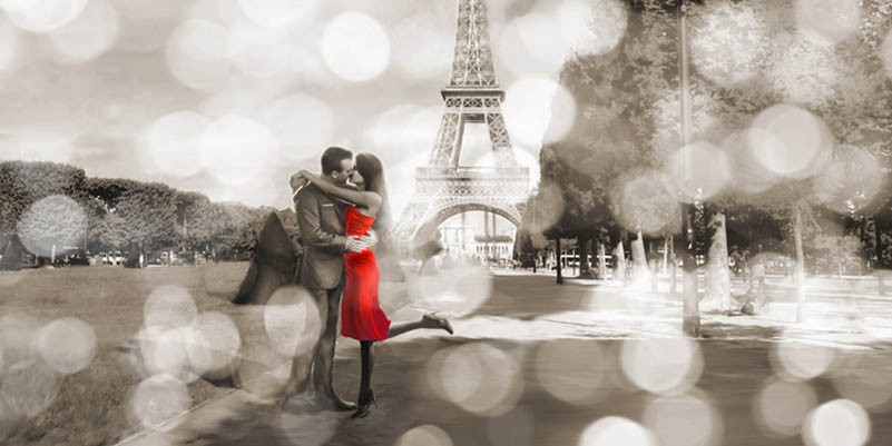 Bulevar de árboles (detalle, blanco y negro)