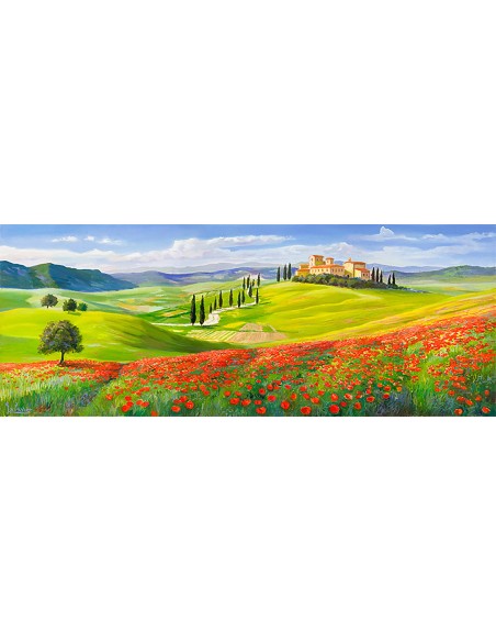 Hacia el pueblo de la Toscana