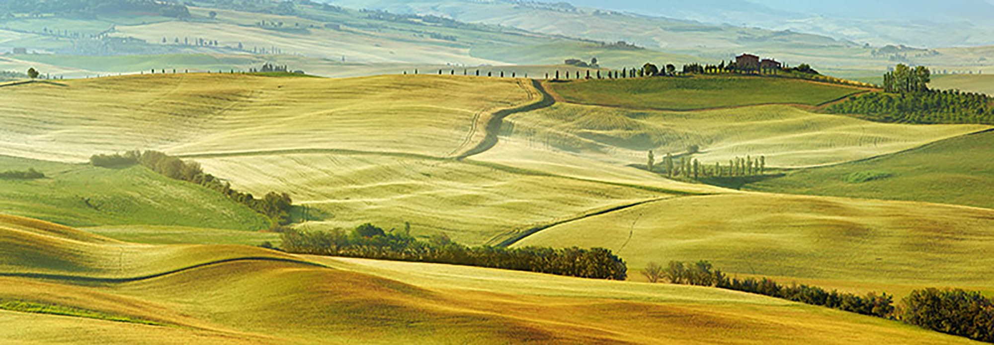 Paisaje de la Toscana, Val d'Orcia, Italia