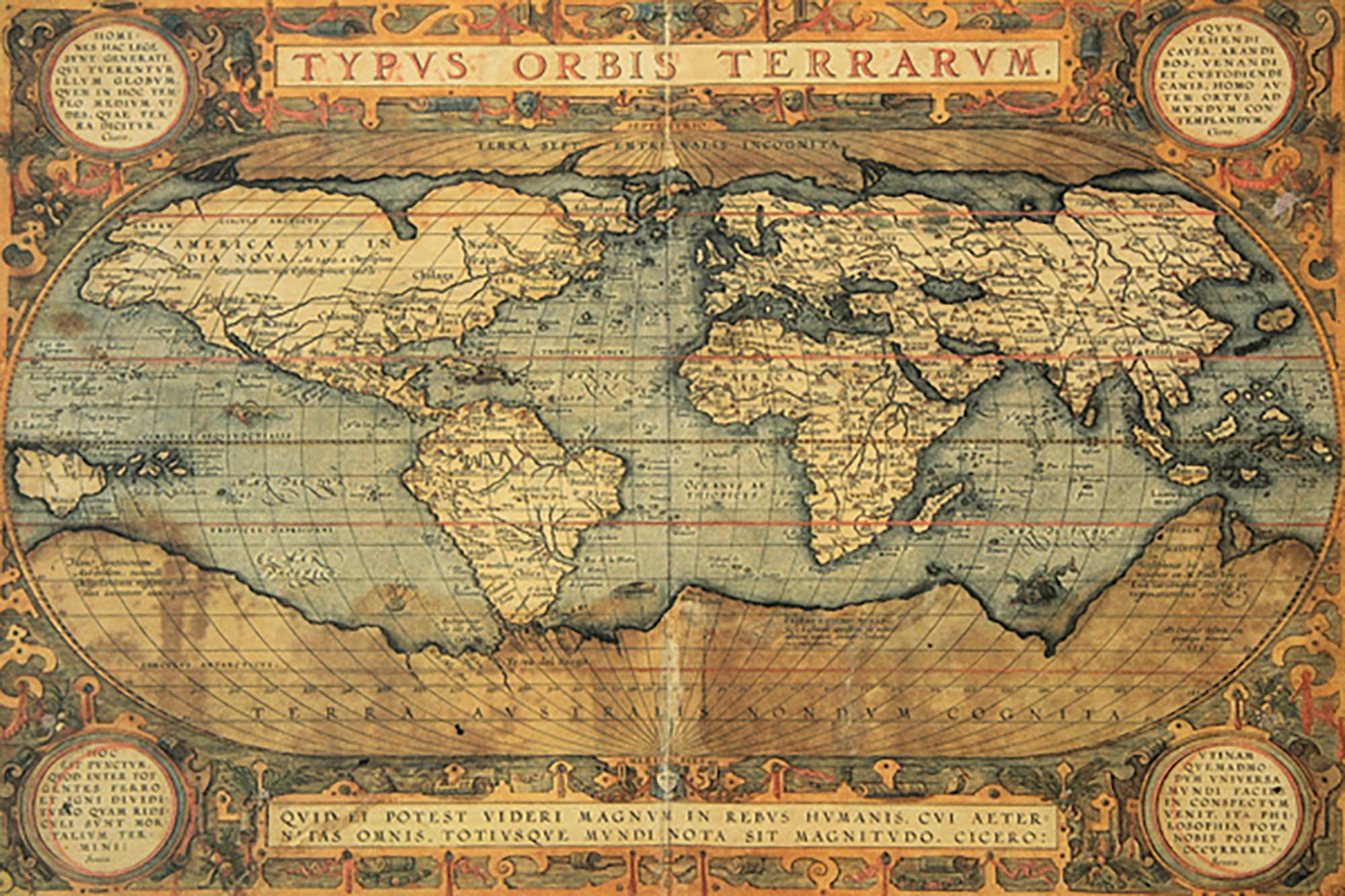 Tipo de orbis terrario, 1587