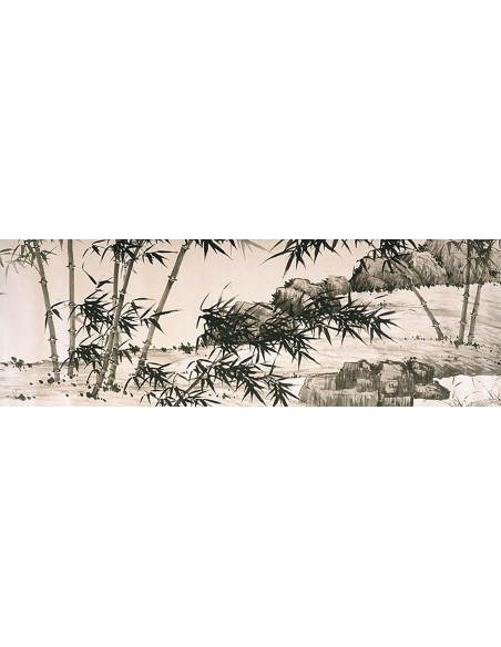 Bambú bajo la lluvia primaveral