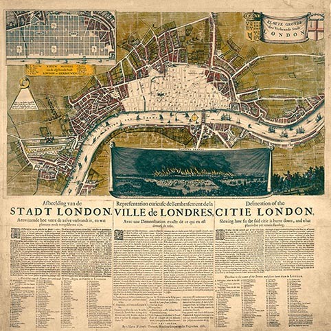 Mapa de Londres, 1666