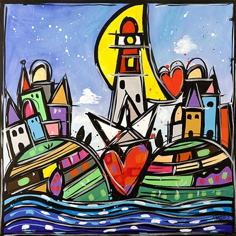 El corazón en el centro