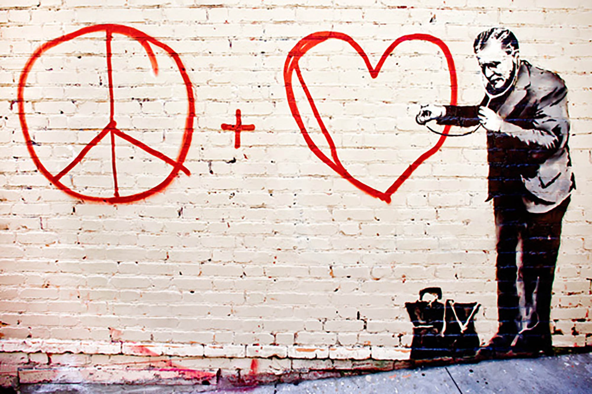 Erie y Mission Street, San Francisco (graffiti atribuido a Banksy)