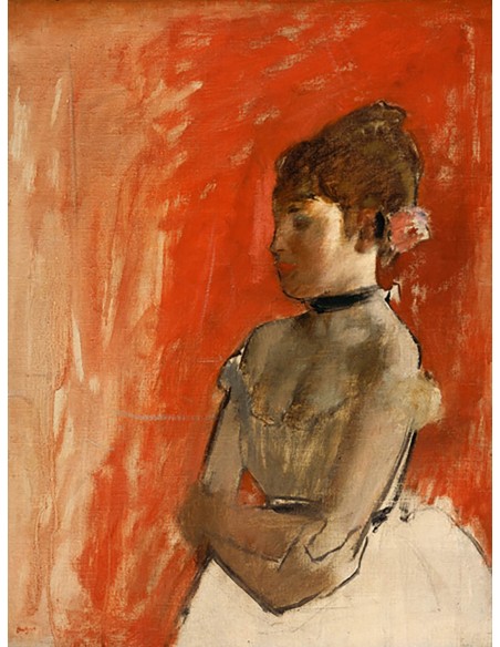 Bailarina de ballet con los brazos cruzados