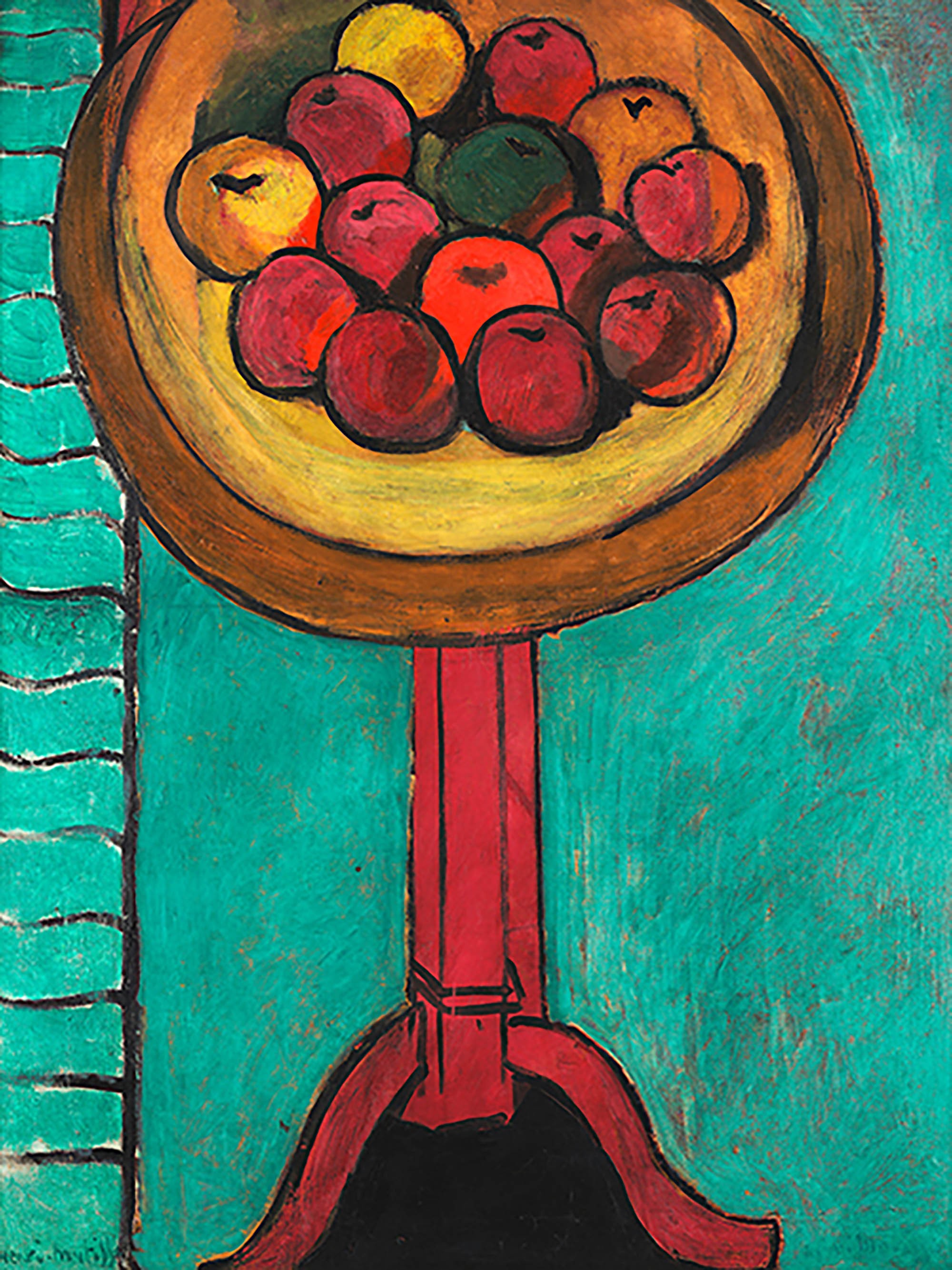 Cuenco de manzanas sobre una mesa, 1916