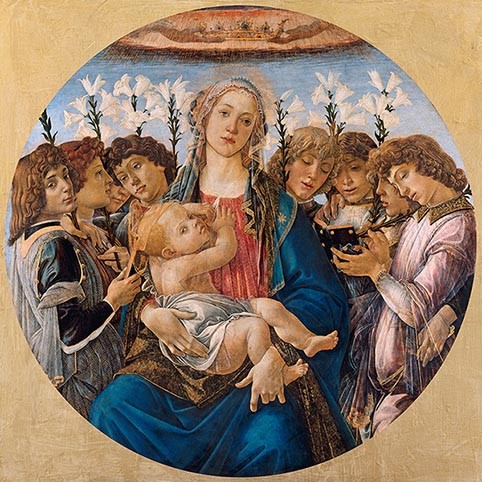 María con el Niño y ángeles cantores, 1477