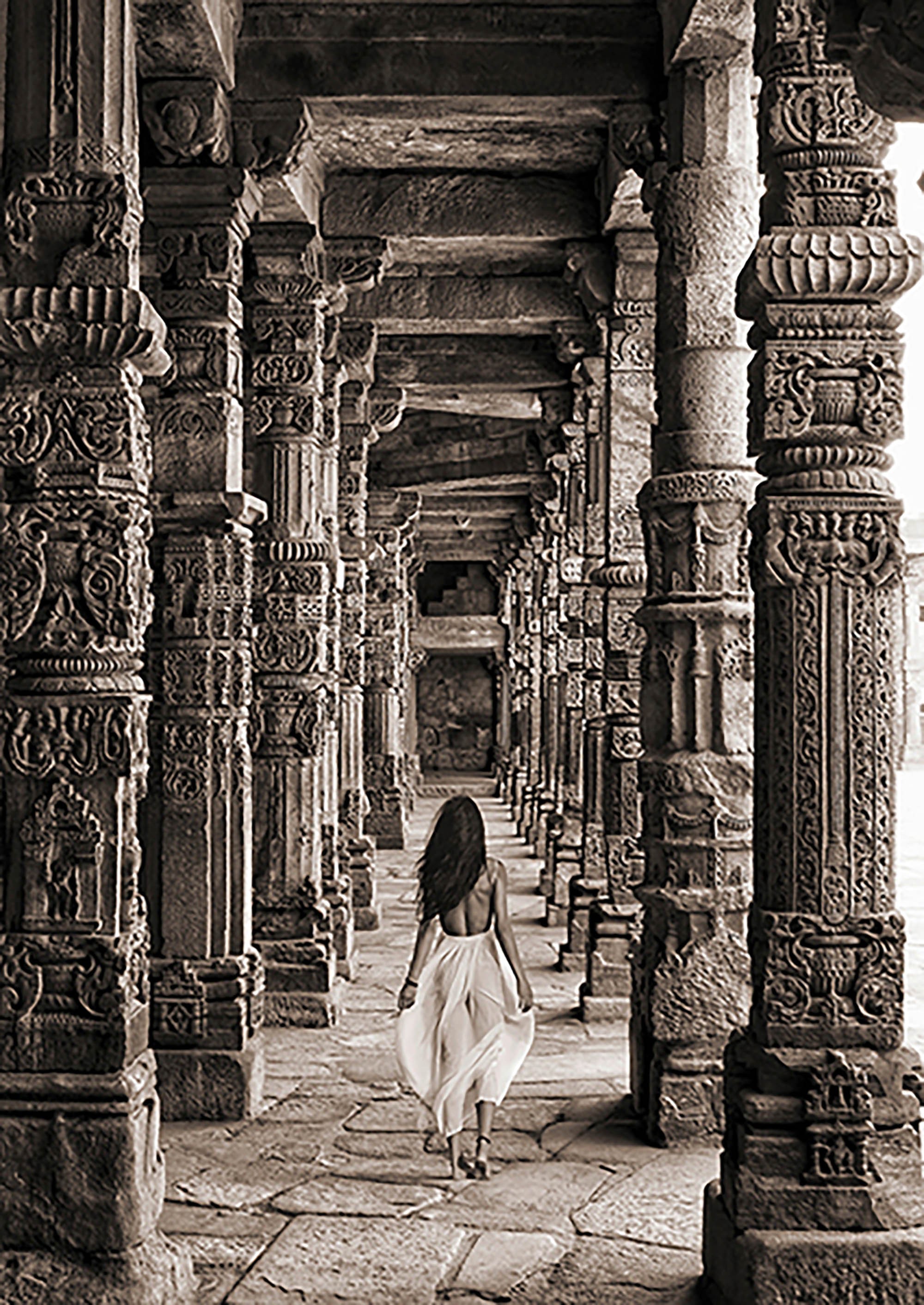 En el Templo, India (BW)