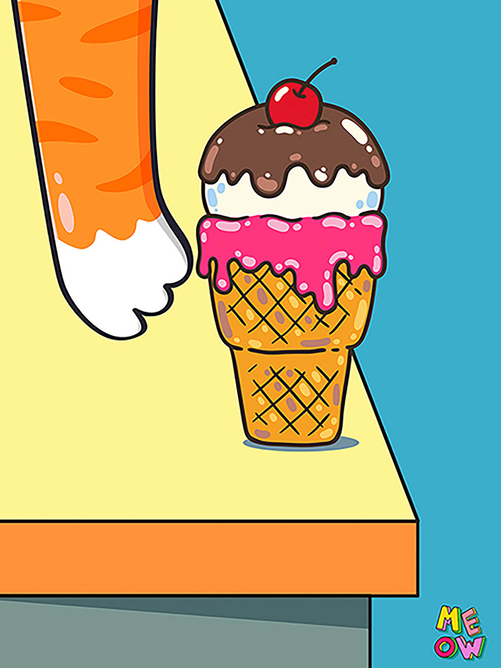 El gato está sobre la mesa I