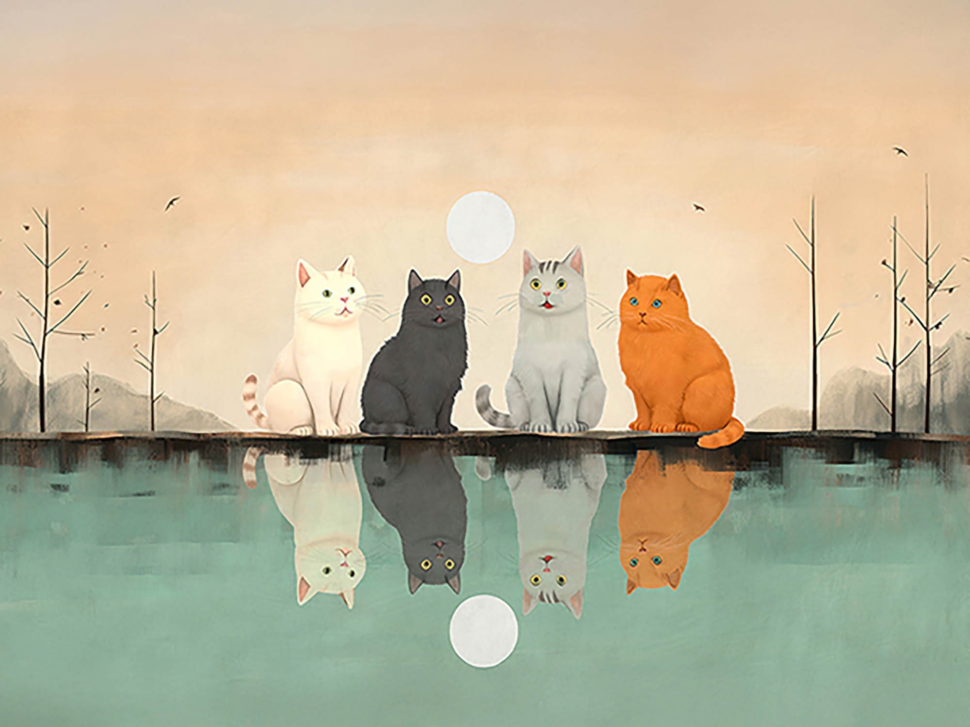 Amigos a la luz de la luna