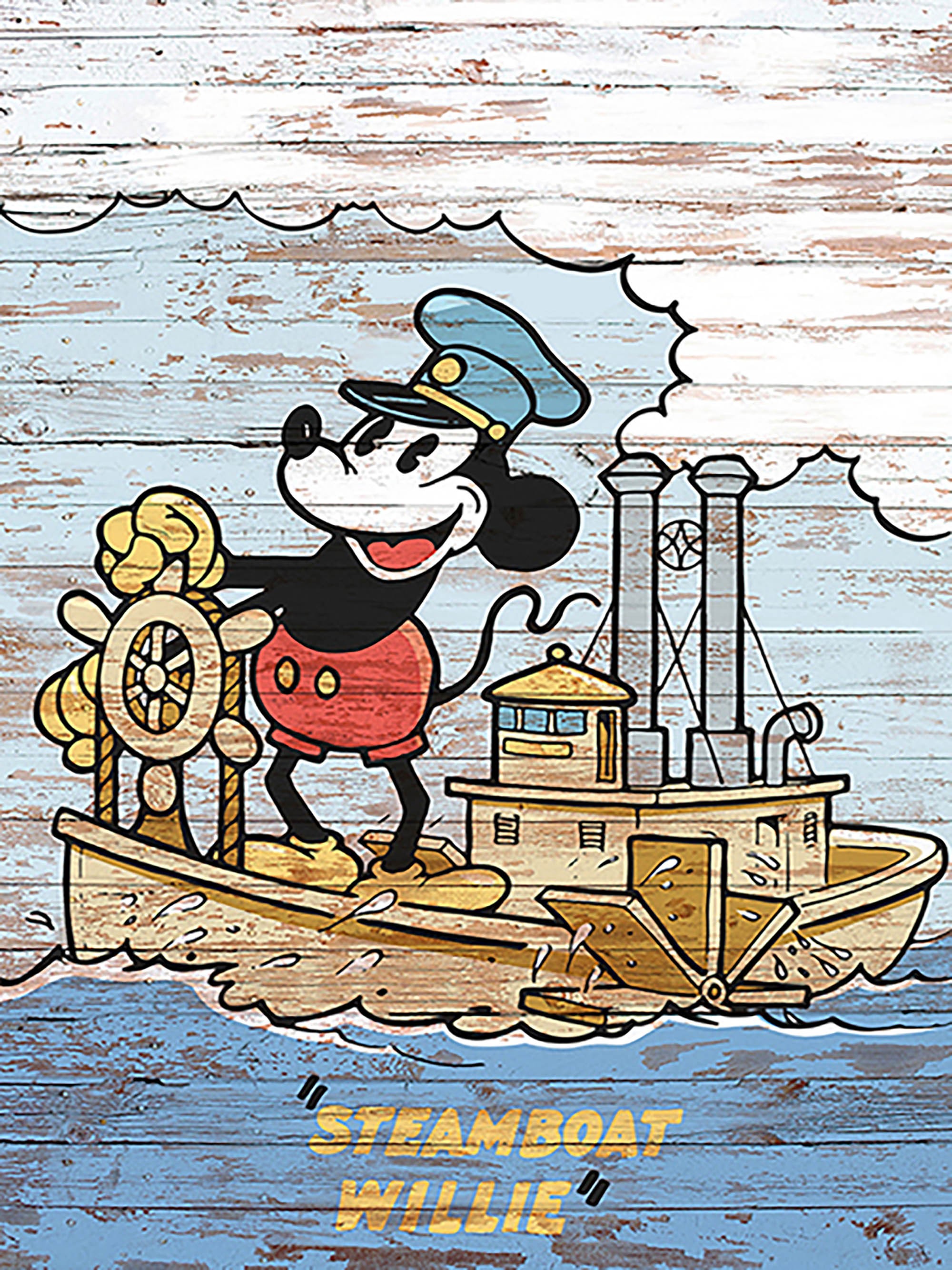 Póster vintage de Steamboat Willie