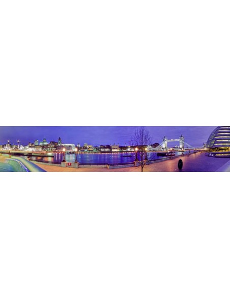 City of London and Tower Bridge at night