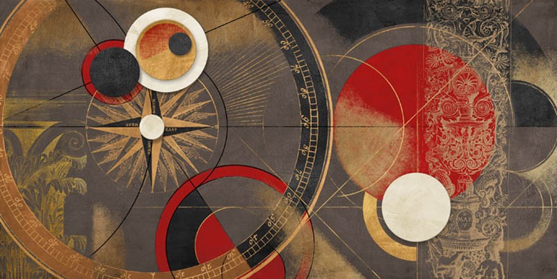 Órbitas espaciales (rojas)