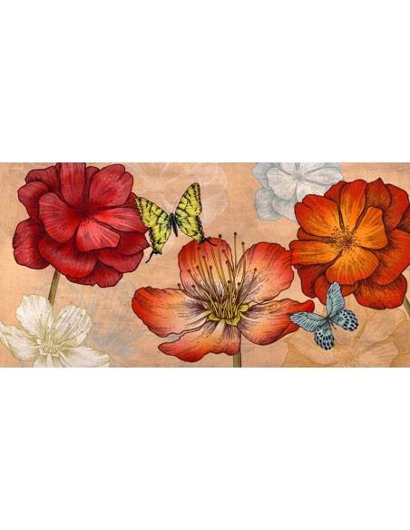 Flores y mariposas (neutral)