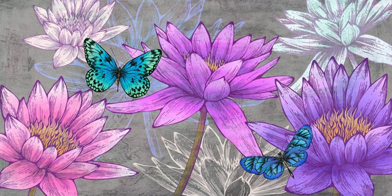 Ninfas y mariposas (fresno)