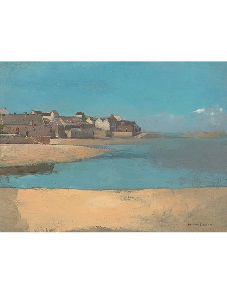 Pueblo junto al mar en Bretaña