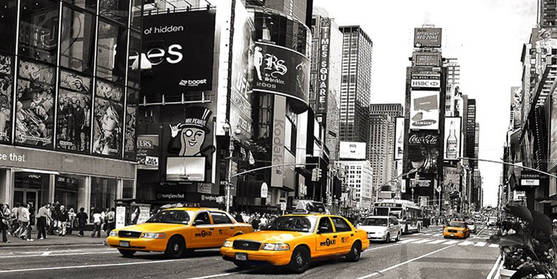 Taxi en Times Square, Nueva York