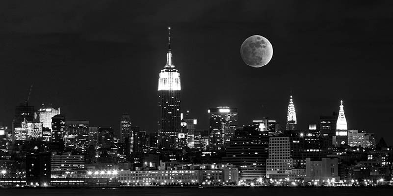Luz de luna sobre Manhattan
