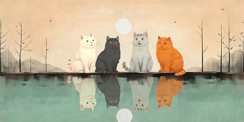 Amigos a la luz de la luna