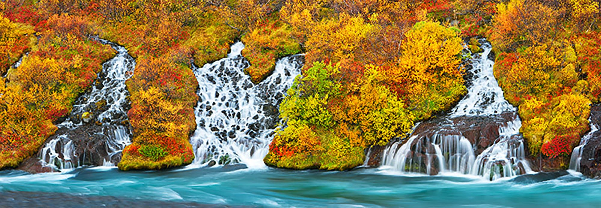 Cascada de Hraunfossar, Islandia