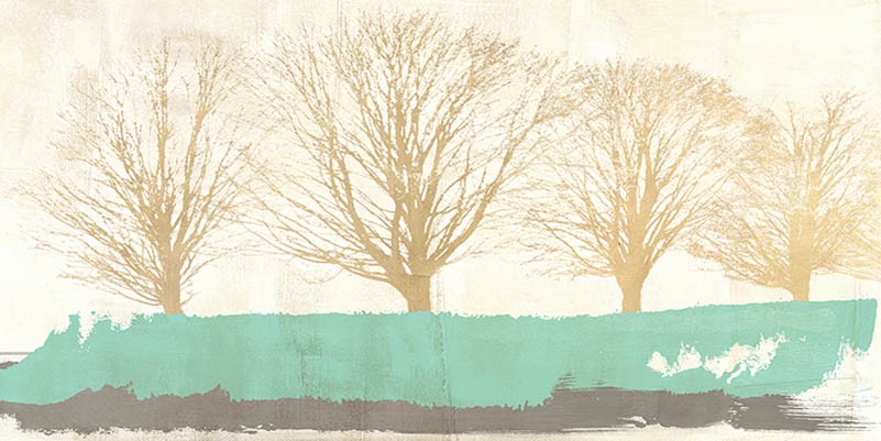 Líneas de árboles de oro