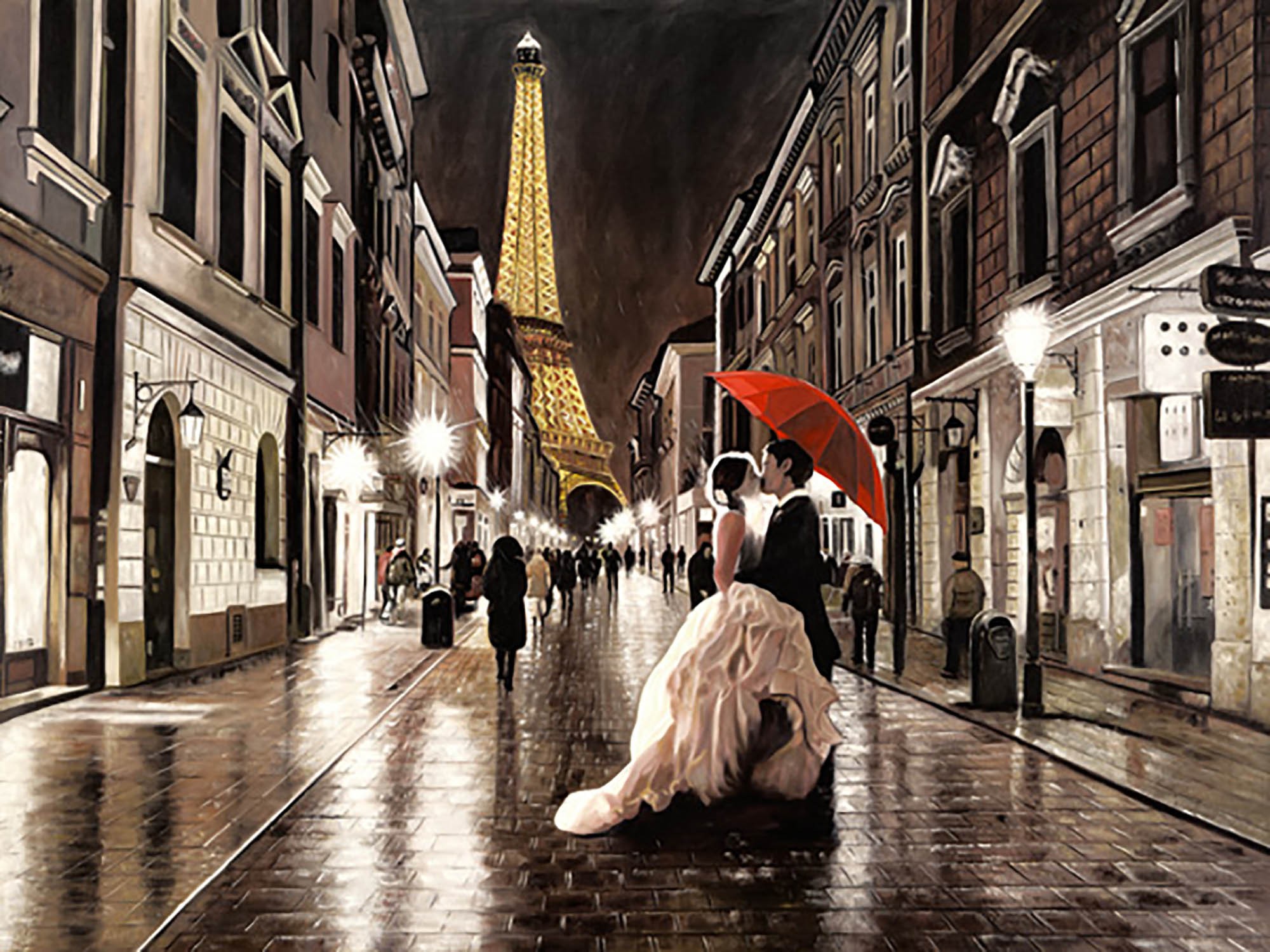 Besándose en París