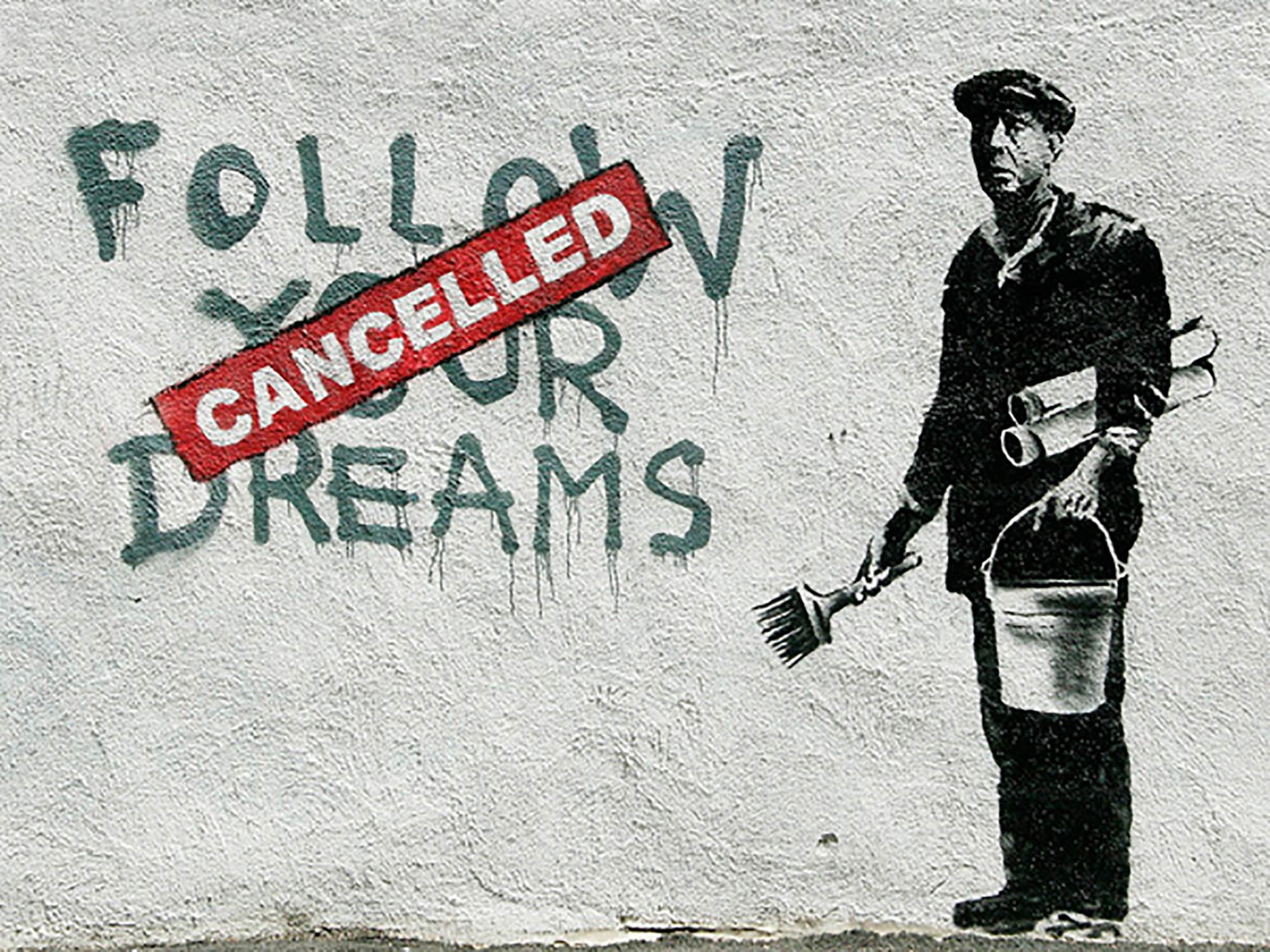 Essex Street, Boston (graffiti atribuido a Banksy)