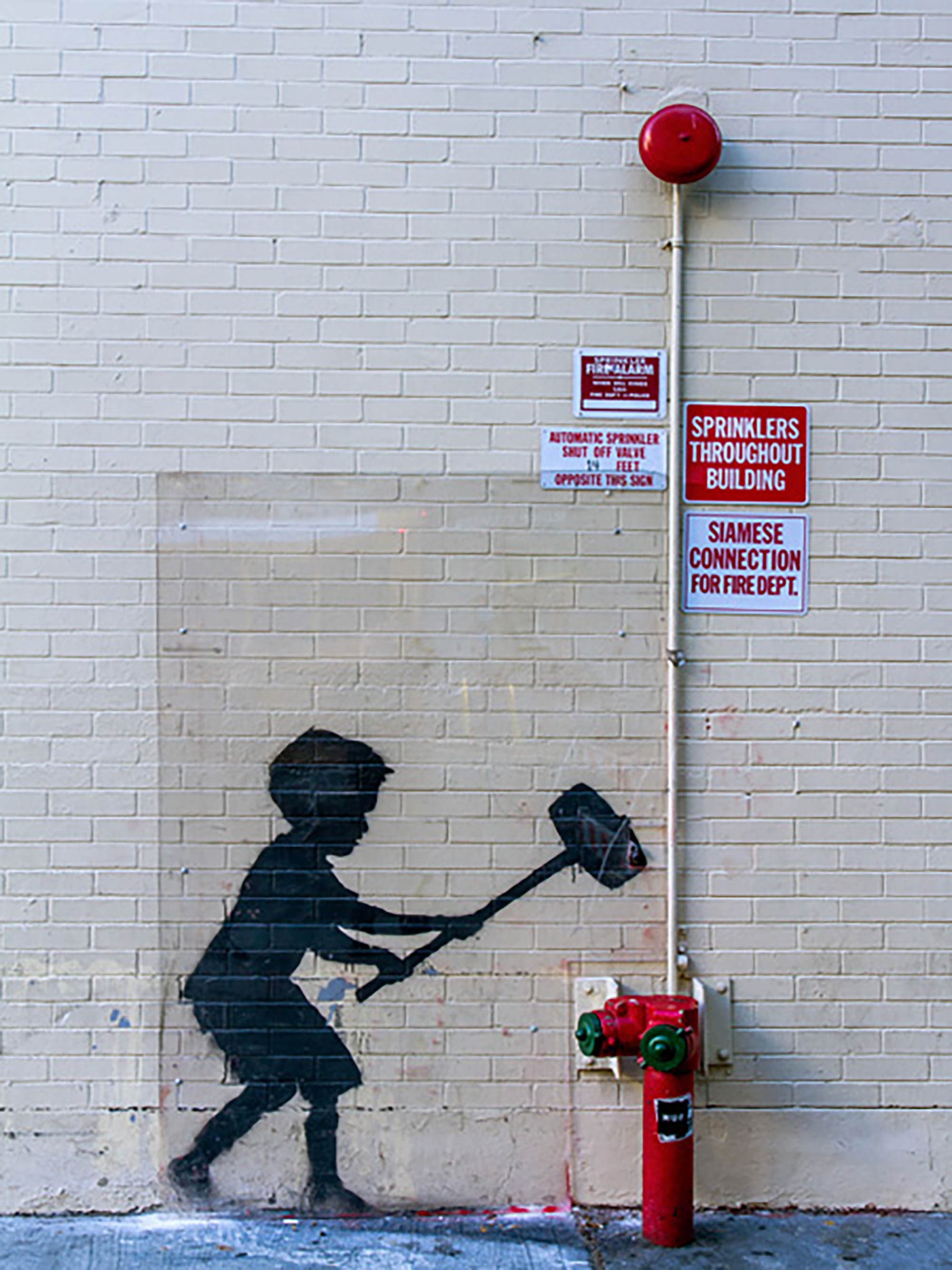 Calle 79/Broadway, Nueva York (graffiti atribuido a Banksy)