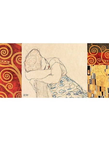 Patrones de Klimt - Mujer descansando